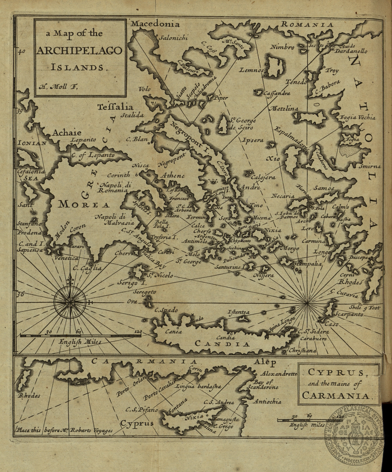 A map of the Arcipelago islands